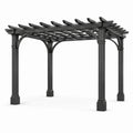 Freistehende Metall-Pergola 300 × 300 × 230 cm mit offenem Gitterdach, Anthrazit