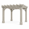 Weiße Holzpergola 300 × 300 × 250 cm mit offenem Dach für Garten und Terrasse